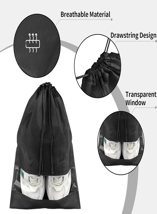 B11 Pack fo 10 Pcs Shoe Bags Transparent Large Shoes Pouch Storage Bag - Image 2